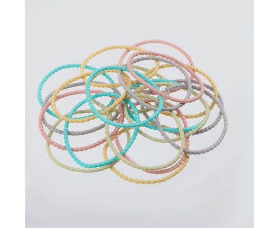 Резинки для волос MESHU,  пастельные ассорти, 20шт., европодвес MS_60580