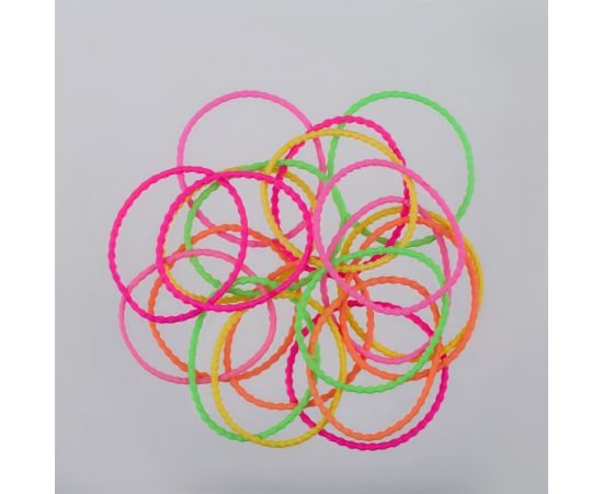 Резинки для волос MESHU,  неоновые ассорти, 20шт., европодвес MS_60586