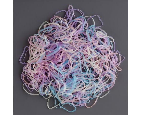 Резинки для волос MESHU, пастельные ассорти, 300шт., диаметр 2см, европодвес MS_60592