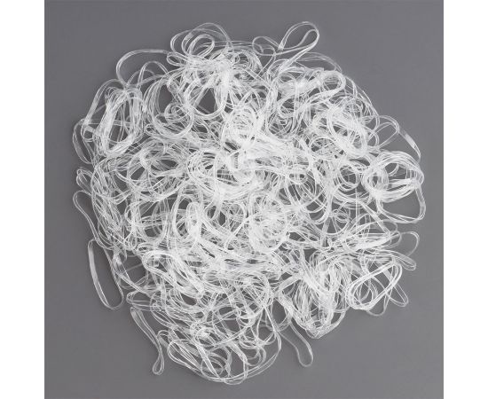 Резинки для волос MESHU, прозрачные, 300шт., диаметр 2см, европодвес MS_60594