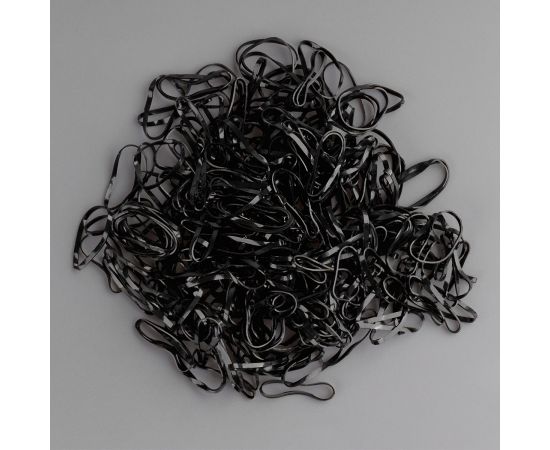 Резинки для волос MESHU, черные, 300шт., диаметр 2см, европодвес MS_60596