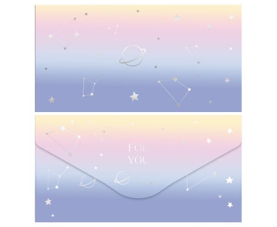 Конверт для денег MESHU "Universe" 85*164мм, матовая ламинация, фольга MS_65056