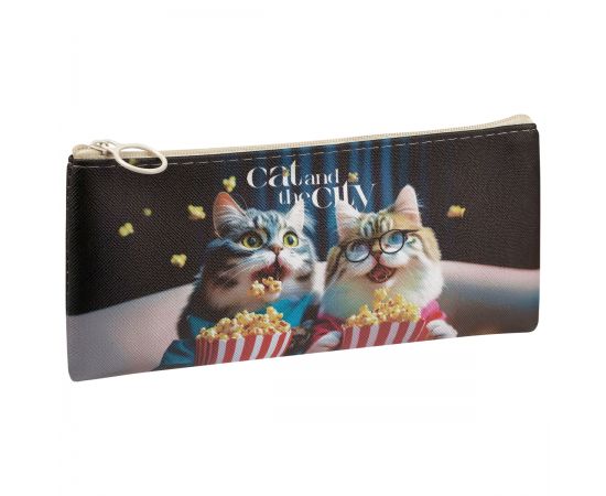 Пенал мягкий 200*100 MESHU "Cat and the City", искусственная кожа MS_65246