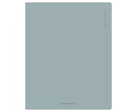 Тетрадь 48л., А5, клетка Greenwich Line "Gray", "cофт-тач" ламинация, выб. лак, 70г/м2 N5c48-49336