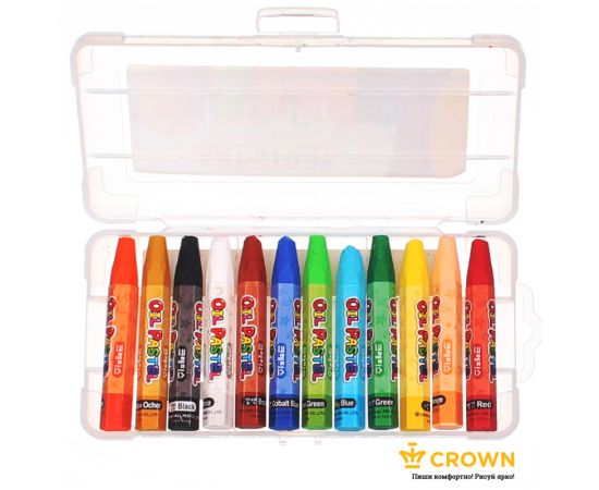 Пастель масляная Crown "ArtStory", 12 цветов, пласт. упаковка OP-1200