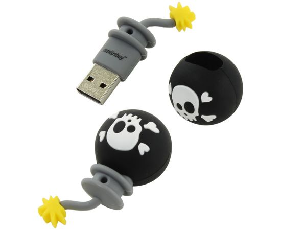 Память Smart Buy "Wild series" Бомба  16GB, USB 2.0 Flash Drive, черный SB16GBBomb
