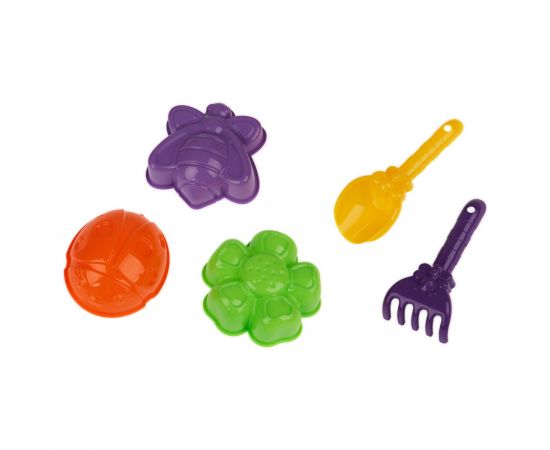 Набор для песка ТРИ СОВЫ "Насекомые", 5 предметов (совок, грабли, 3 формочки) ПИО 001