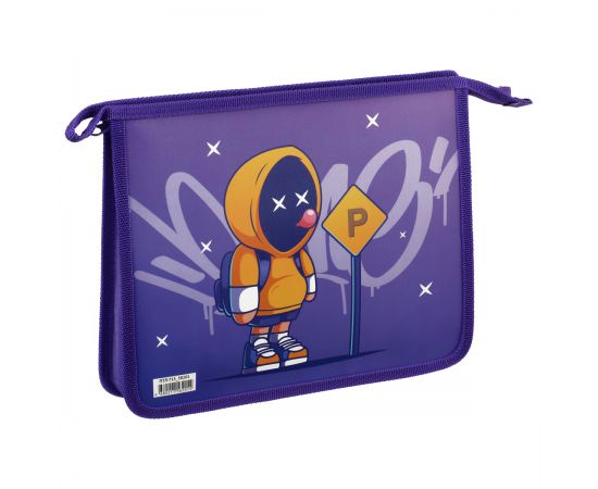 Папка для тетрадей 1 отделение, А5, ArtSpace "Street style", пластик, на молнии ПТЛ-715_58201