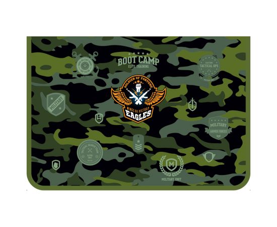 Папка для труда 2 отделения, А4, ArtSpace "Military", пластик, на молнии ПТР-22_29458