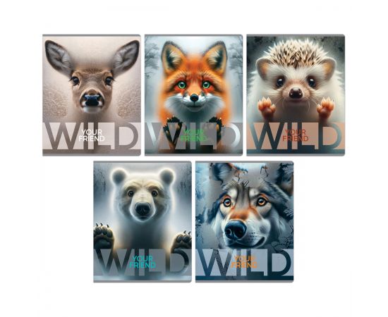 Тетрадь 48л., А5, клетка BG "Wild", суперэконом Т5ск48 60312