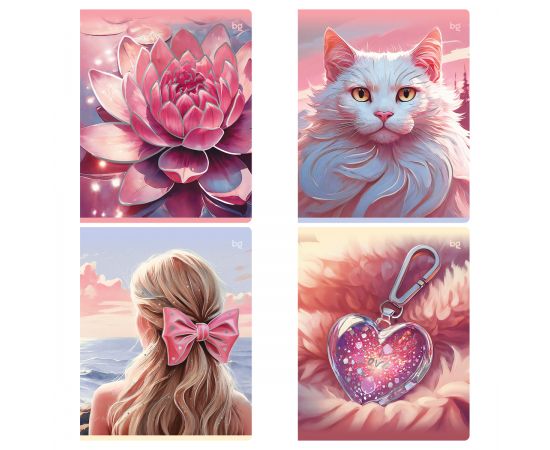 Тетрадь 48л., А5, клетка BG "Нежность", soft-touch ламинация, тиснение фольгой Т5ск48_лс_тф 61405