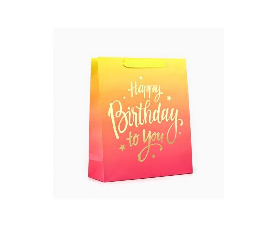 Пакет ламинированный Happy Birthday, M 26 х 30 х 9 см 10494628