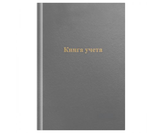 Книга учета OfficeSpace, А4, 96л., клетка, 200*290мм, бумвинил, серый, блок офсетный 326529