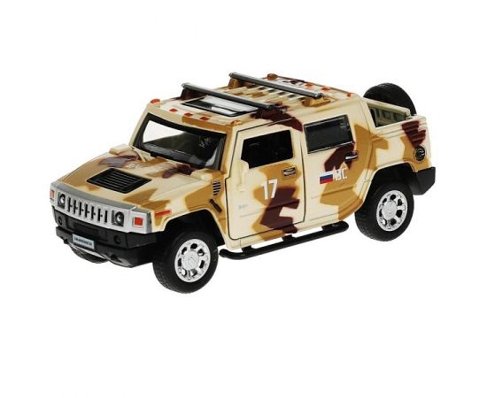 Машина металл свет-звук HUMMER H2 PICКUP КАМУФЛЯЖ 12 см, двери, багажн 340971 340971
