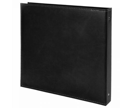 Фотоальбом BRAUBERG "Premium Black" 20 магнитных листов 30*32см, под кожу, черный, 391186 391186
