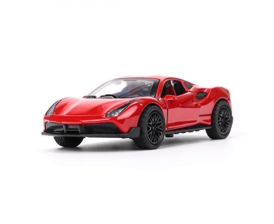 Машина металл ferrary 488 gtb 12 см, двери, багажник, инерция 393513 393513