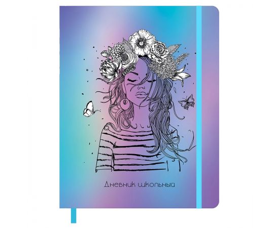 Дневник 1-11 кл. 48л. ЛАЙТ BG "Spring style", иск. кожа, печать, ляссе, на резинке D5s48_58629