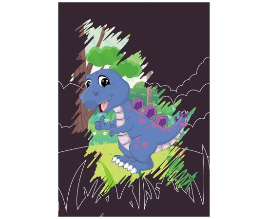 Гравюра Мульти-Пульти "Для мальчиков: Машина и динозавр", А5 EA_34787