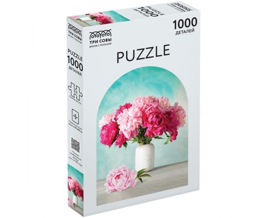 Пазл 1000 эл. ТРИ СОВЫ "Пионы" ПК1000_54673