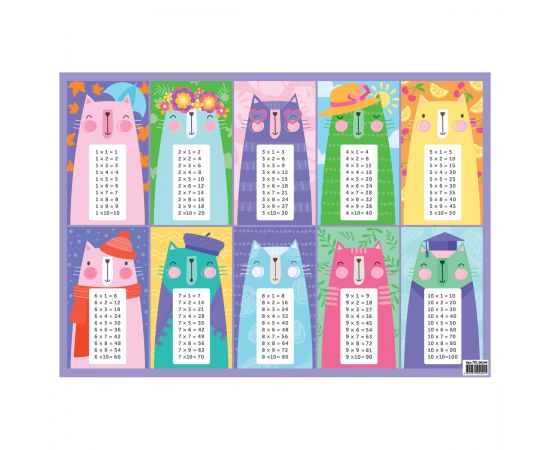 Настольное покрытие детское ArtSpace "Таблица умножения", А3+ ПП_06204