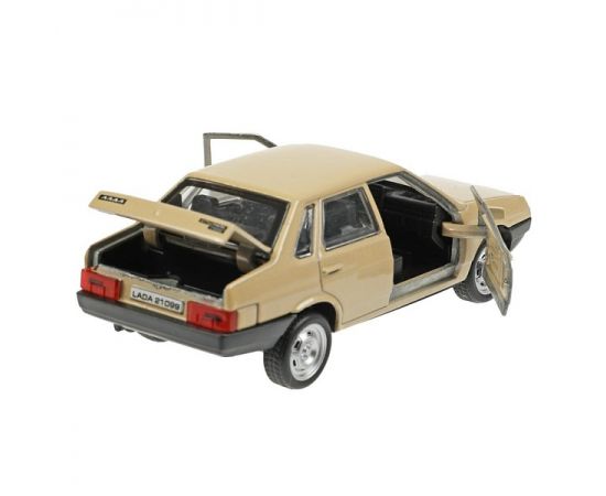 Машина металл LADA-21099 "СПУТНИК" 12 см, двери, багаж, инерц, бежевый, 353525 353525