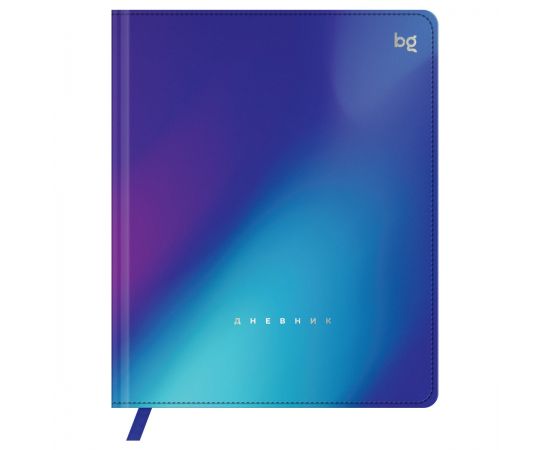 Дневник 1-11 кл. 48л. (твердый) BG "Gradient. Blue", иск. кожа, печать, тиснение фольгой, ляссе D5h48_64484