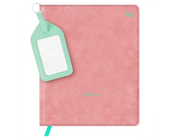 Дневник 1-11 кл. 48л. (твердый) BG "ID. Pink", иск. кожа, печать, брелок с окошком, ляссе D5h48_64500