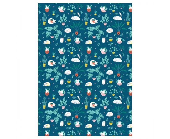 Упаковочная бумага глянц. 70*100см, MESHU "Cozy home", 80 г/м2, ассорти, 4 дизайна MS_62819