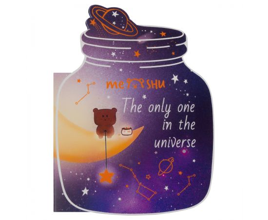 Флажки-закладки и самоклеящиеся блоки в наборе MESHU "Universe", 20л*5 цветов, европодвес MS_64889