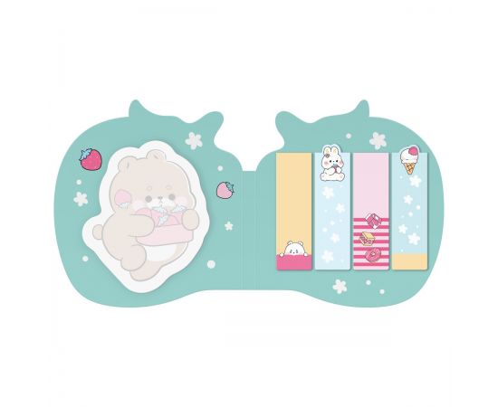 Флажки-закладки и самоклеящиеся блоки в наборе MESHU "Cute Sweet", 20л*5 цветов, европодвес MS_64892