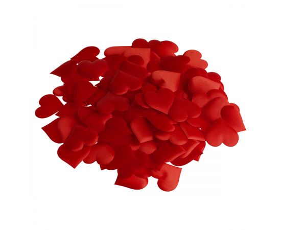 Наполнитель для подарков, 3см, "Red hearts", MESHU, 100шт., красный MS_65912