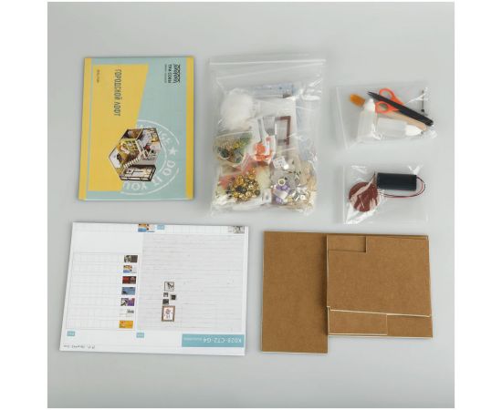 Сборная модель ТРИ СОВЫ, Румбокс "Городской лофт", инструменты, клей, светодиоды, картонная коробка RMb_57080