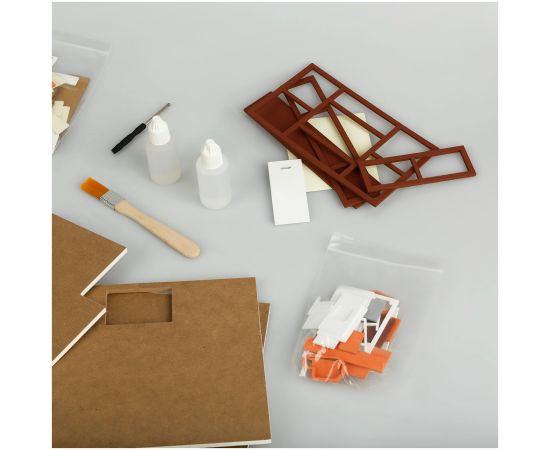 Сборная модель ТРИ СОВЫ, Румбокс "Городской лофт", инструменты, клей, светодиоды, картонная коробка RMb_57080