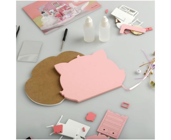 Сборная модель ТРИ СОВЫ, Румбокс "Комната невесты", инструменты, клей, картонная коробка RMm_57078