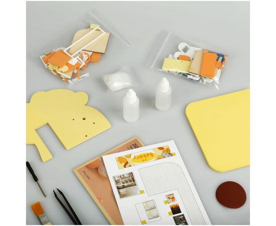 Сборная модель ТРИ СОВЫ, Румбокс "Кондитерская", инструменты, клей, картонная коробка RMm_57079