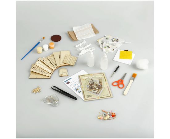 Сборная модель ТРИ СОВЫ, Румбокс "Комната малыша", инструменты, клей, светодиоды, батарейки, картонная коробка RMs_57074