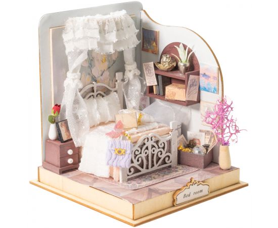 Сборная модель ТРИ СОВЫ, Румбокс "Уютная спальня", инструменты, клей, картонная коробка RMs_57075