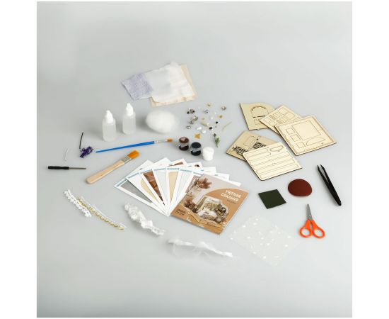 Сборная модель ТРИ СОВЫ, Румбокс "Уютная спальня", инструменты, клей, картонная коробка RMs_57075