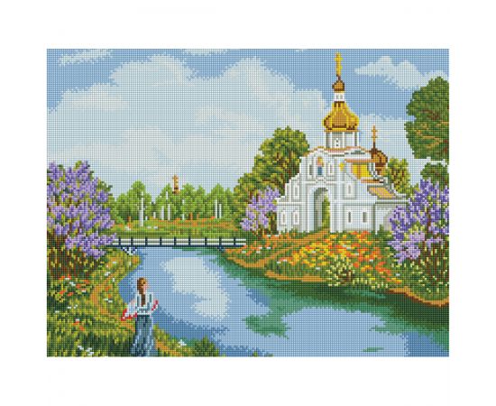 Алмазная мозаика ТРИ СОВЫ "В родных краях", 40*50см, холст на деревянном подрамнике, картонная коробка с пластиковой ручкой АМП4050_52987