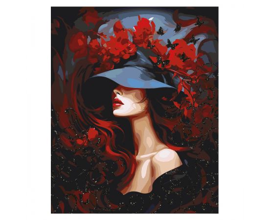 Картина по номерам на холсте с глиттером ТРИ СОВЫ "Загадочность", 40*50, с акриловыми красками и кистями КХг4050_57063