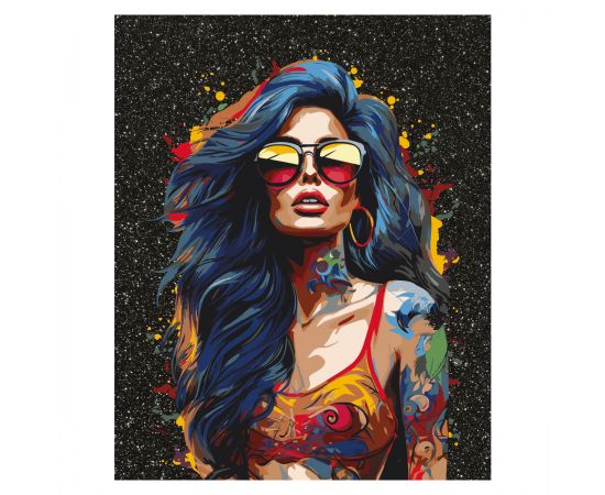 Картина по номерам на холсте с глиттером ТРИ СОВЫ "Драйв", 40*50, с акриловыми красками и кистями КХг4050_57066