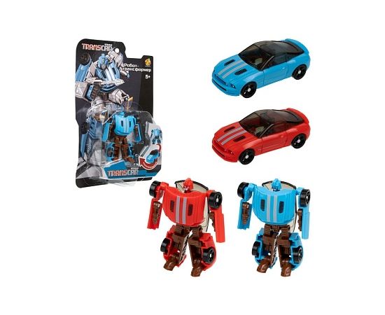 Transcar mini робот-трансформер, 8 см, блистер (в асс. 2 вида, красный и синий) Т24048 Т24048