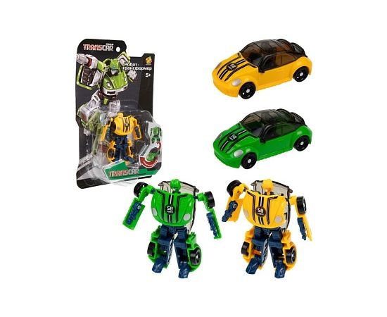 Transcar mini робот-трансформер, 8 см, блистер (в асс. 2 вида, желтый и зеленый) Т24049 Т24049