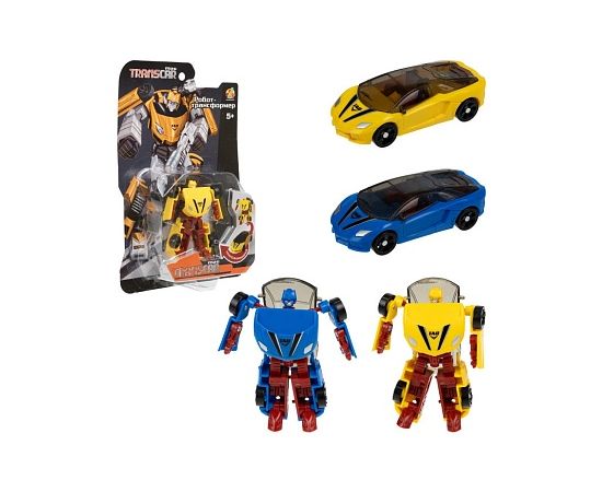 Transcar mini робот-трансформер, 8 см, блистер (в асс. 2 вида, синий и желтый) Т24050 Т24050