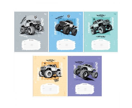 Тетрадь 18л., клетка BG "Крутые тачки" Т5ск18 47279