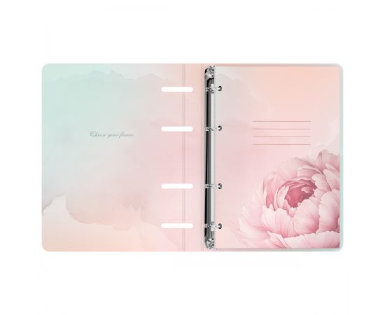 Тетрадь на кольцах А5, 120л., BG "Розовые розы", картон, soft-touch ламинация, тиснение фольгой ТК5к120_лс_тф 57858