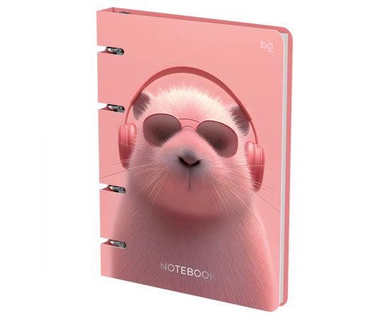 Тетрадь на кольцах А5, 120л., BG "Music style", картон, soft-touch ламинация, тиснение фольгой ТК5к120_лс_тф 57862