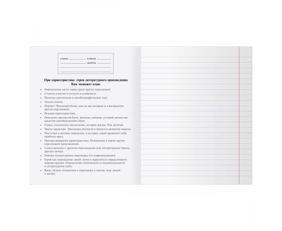 Тетрадь предметная 48л. BG "Single colour" - Литература, эконом ТПск48 63781