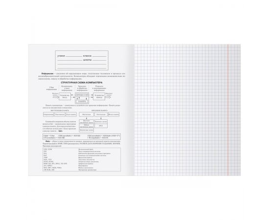 Тетрадь предметная 48л. BG "Single colour" - Информатика, эконом ТПск48 63786