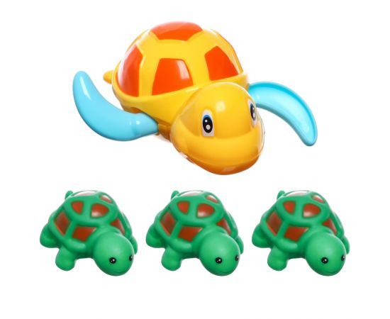 Игрушки для купания в ванне «Заводная черепашка», набор 4 шт., МИКС 10095825